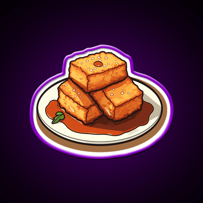 Fried Tofu Snack Food Led Neon Sign Rgb Color - Shineneon