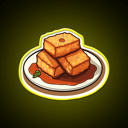 Fried Tofu Snack Food Led Neon Sign Rgb Color - Shineneon