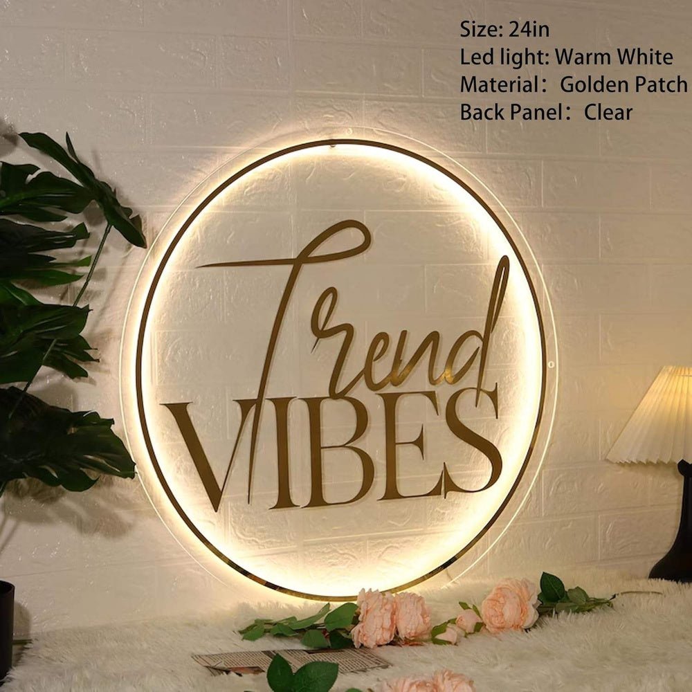 Friend Vibes Acrylic Business Logo Sign - Shineneon
