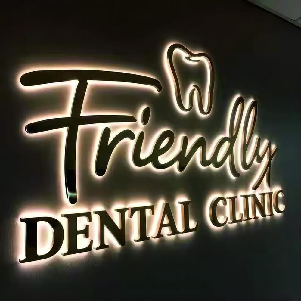Friendly Dental Clinic 3D Backlit Channel Letters Led Light Sign - Shineneon