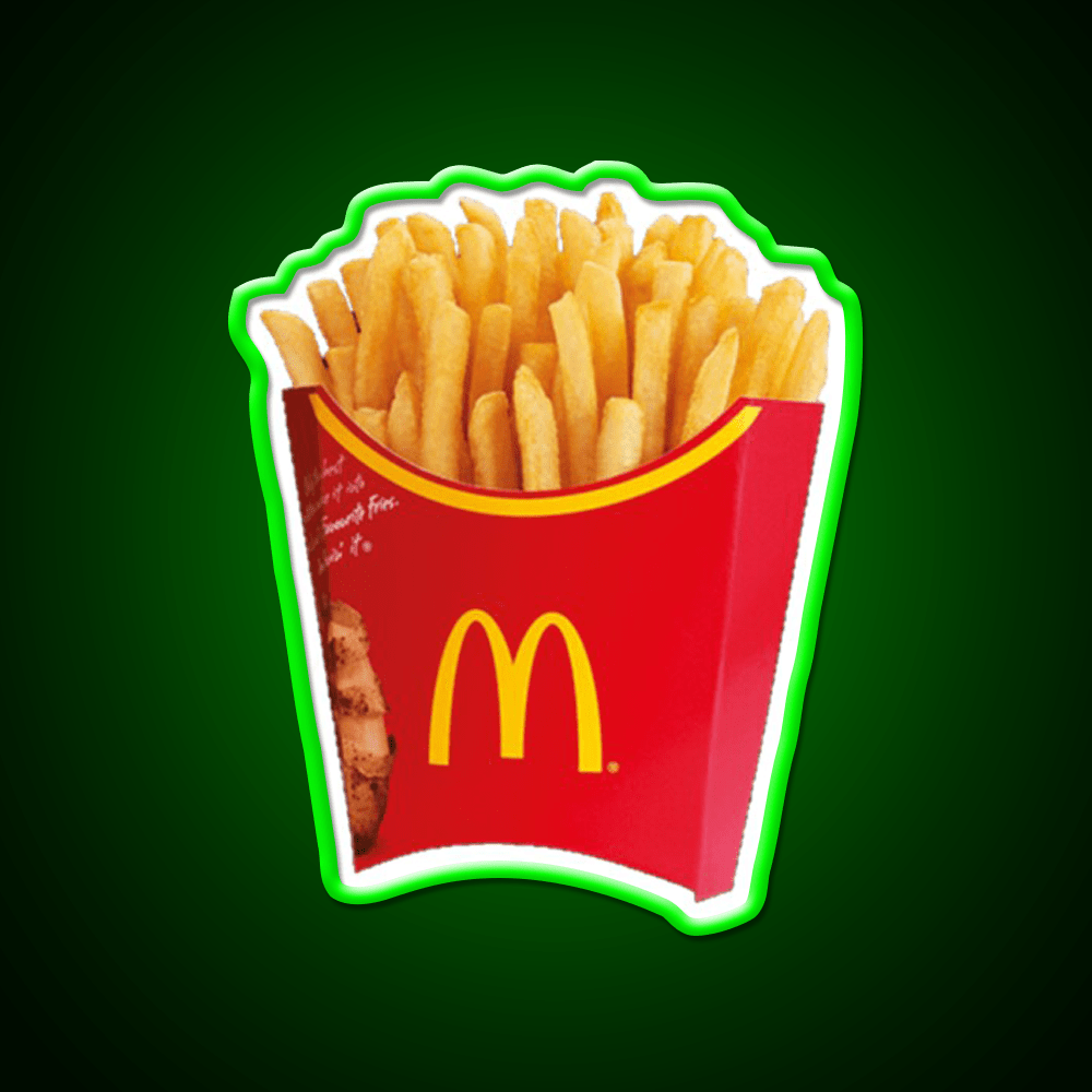 Fries Fast Food Led Neon Sign For Burger Place Open Food Sign Rgb Color - Shineneon