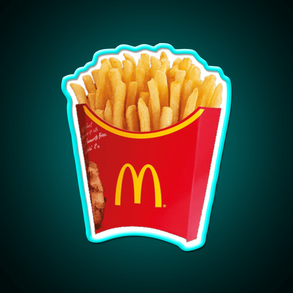 Fries Fast Food Led Neon Sign For Burger Place Open Food Sign Rgb Color - Shineneon