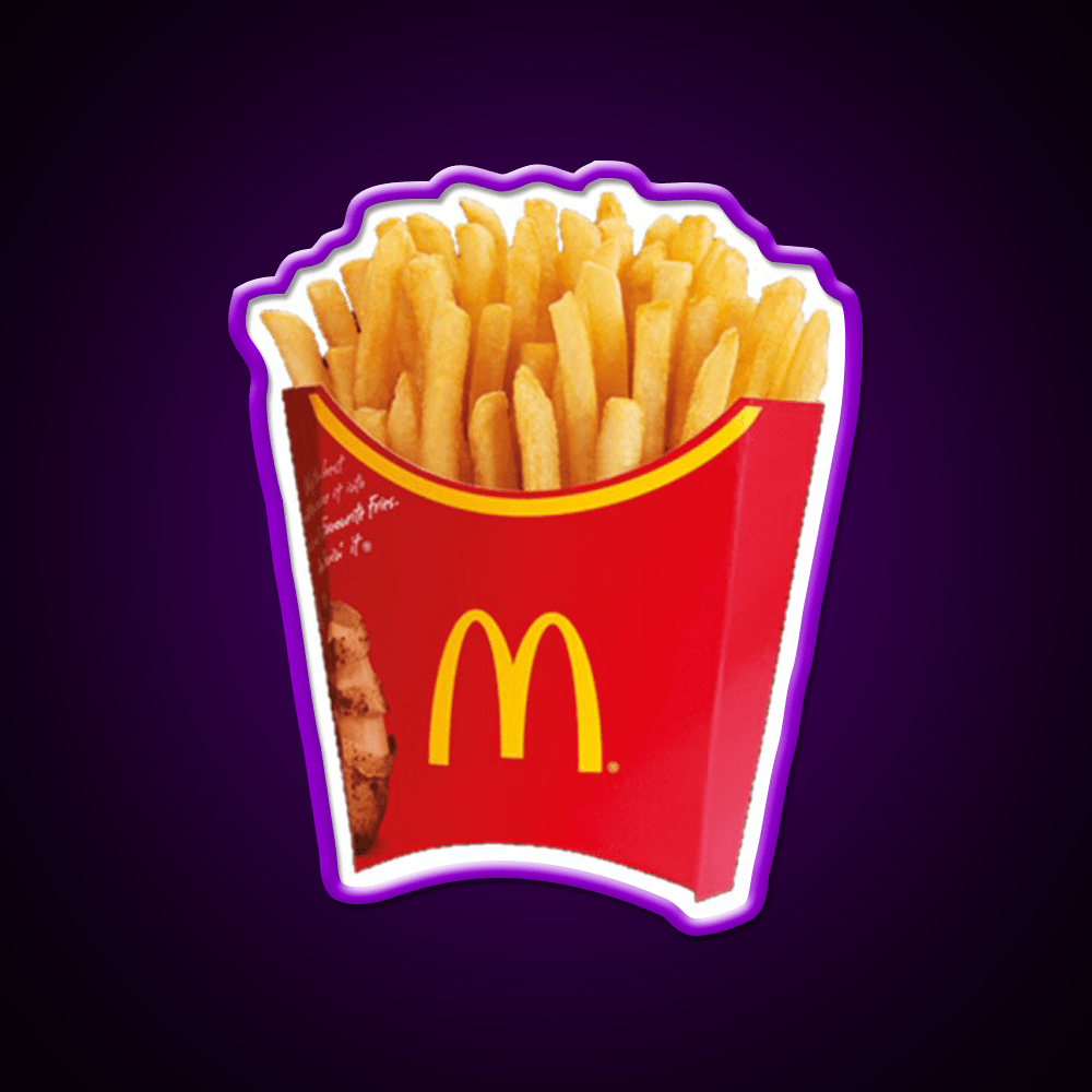 Fries Fast Food Led Neon Sign For Burger Place Open Food Sign Rgb Color - Shineneon