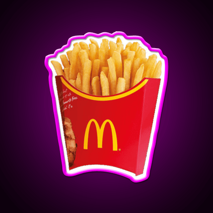 Fries Fast Food Led Neon Sign For Burger Place Open Food Sign Rgb Color - Shineneon