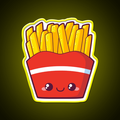 Fries Fast Food Led Neon Sign For Burger Place Restaurant Neon Sign Rgb Color - Shineneon
