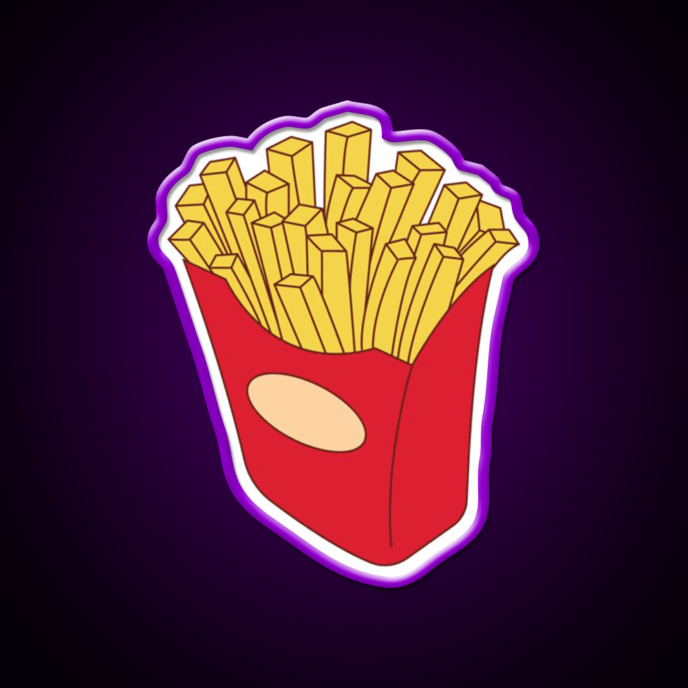 Fries Fast Food Led Neon Sign For Burger Place Wall Art Rgb Color - Shineneon