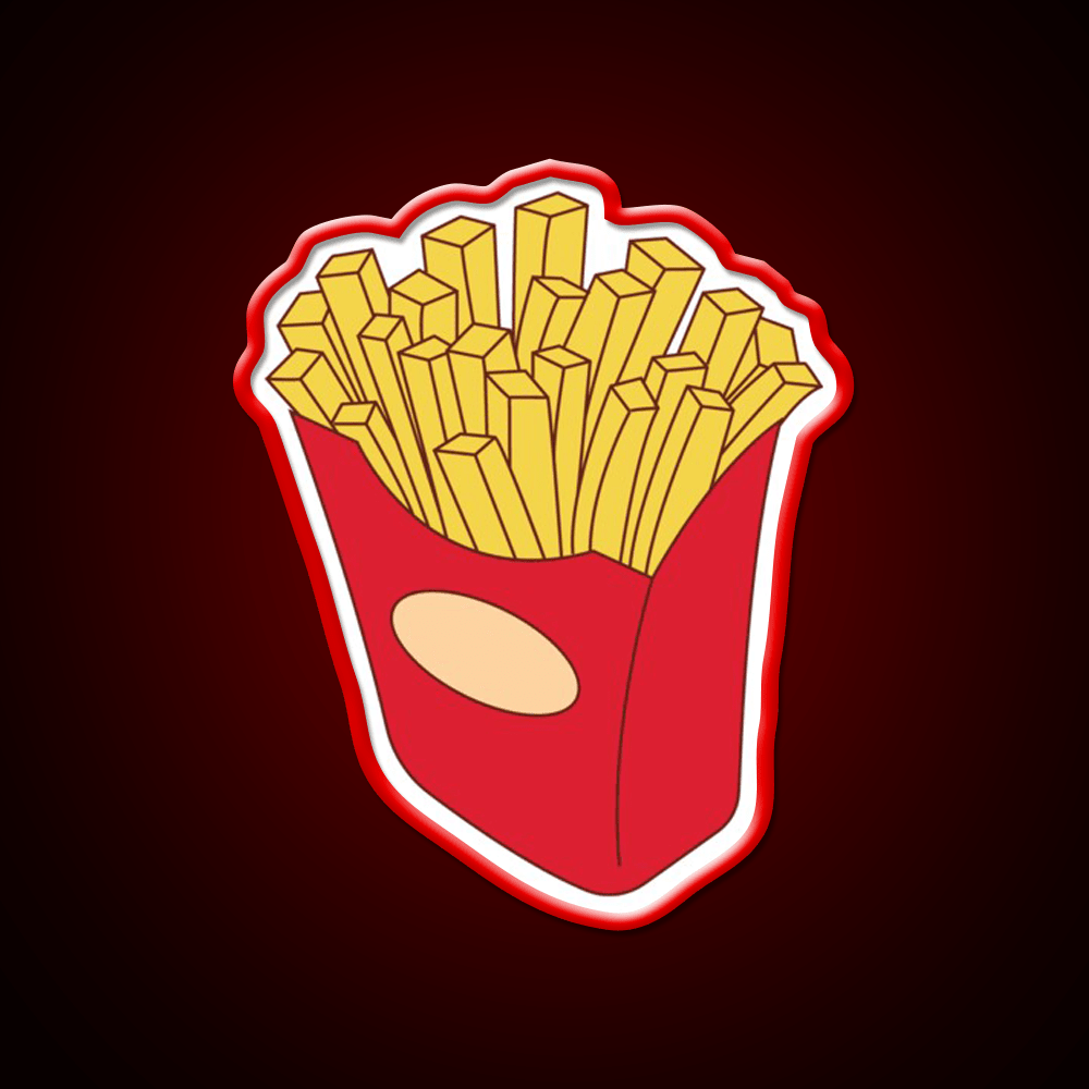 Fries Fast Food Led Neon Sign For Burger Place Wall Art Rgb Color - Shineneon
