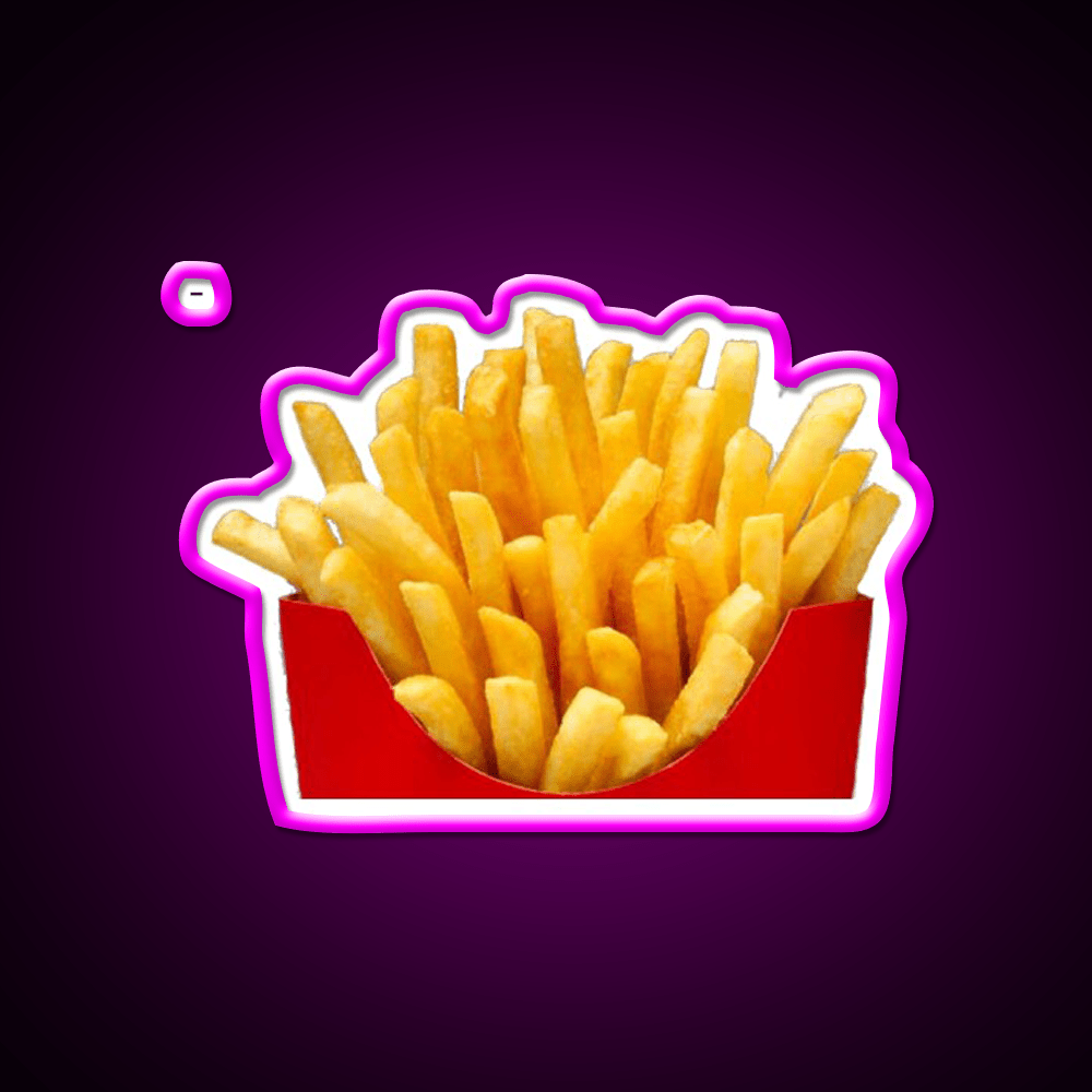 Fries Fast Food Led Neon Sign For Burger Place Wall Decor Rgb Color - Shineneon