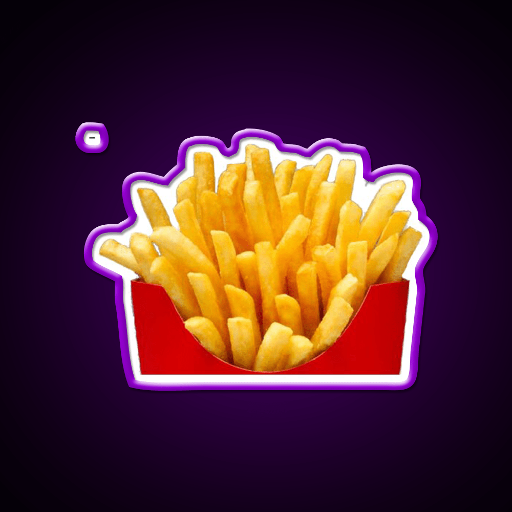 Fries Fast Food Led Neon Sign For Burger Place Wall Decor Rgb Color - Shineneon