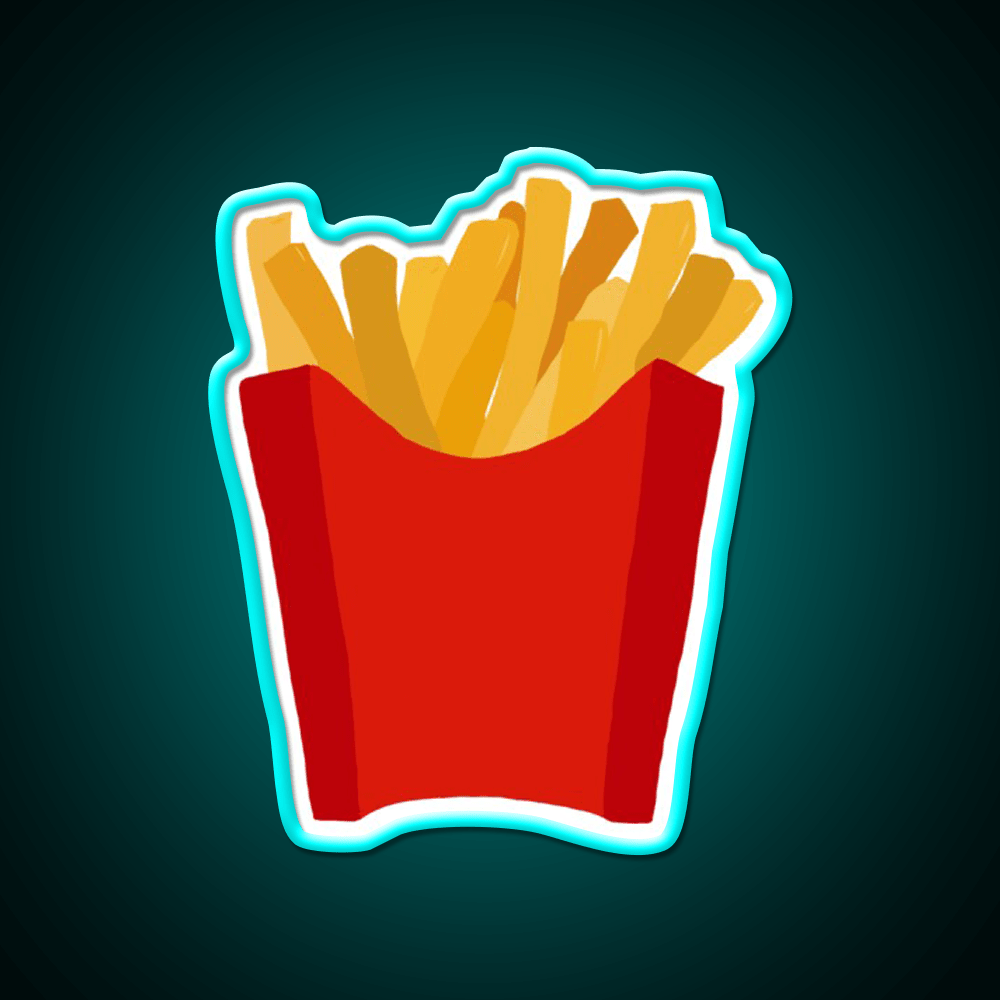 Fries Over Everything Fast Food Led Neon Sign For Burger Place Rgb Color - Shineneon