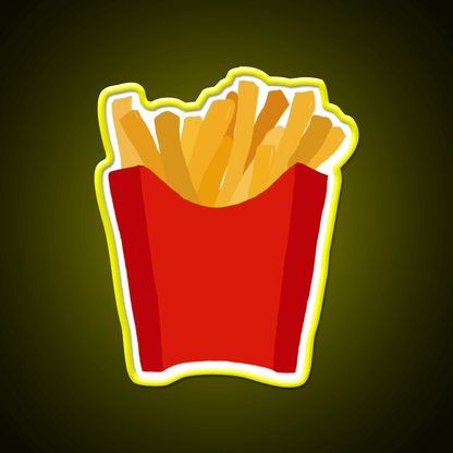Fries Over Everything Fast Food Led Neon Sign For Burger Place Rgb Color - Shineneon