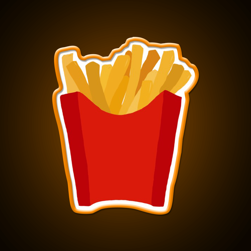 Fries Over Everything Fast Food Led Neon Sign For Burger Place Rgb Color - Shineneon
