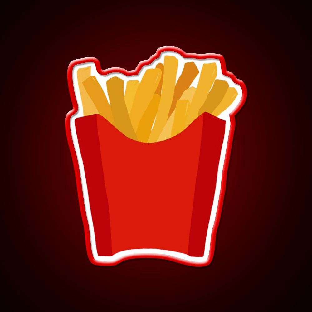 Fries Over Everything Fast Food Led Neon Sign For Burger Place Rgb Color - Shineneon