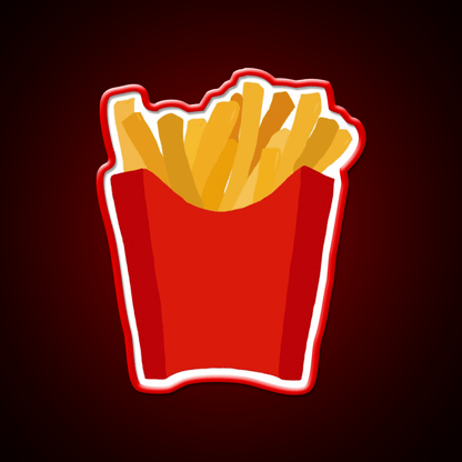 Fries Over Everything Fast Food Led Neon Sign For Burger Place Rgb Color - Shineneon