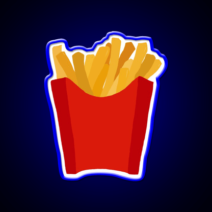 Fries Over Everything Fast Food Led Neon Sign For Burger Place Rgb Color - Shineneon