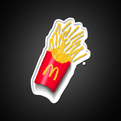 Fries Pixel Art Fast Food Led Neon Sign For Burger Place Rgb Color - Shineneon