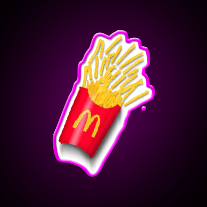 Fries Pixel Art Fast Food Led Neon Sign For Burger Place Rgb Color - Shineneon