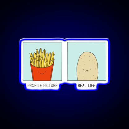 Fries Vs Potato Fast Food Led Neon Sign For Burger Place Rgb Color - Shineneon