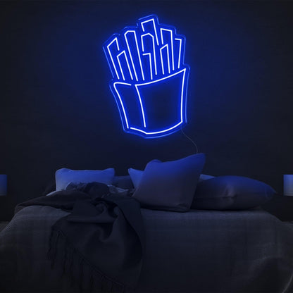 Fries White Led Neon Sign Modern Bedroom Wall Decor | Shineneon