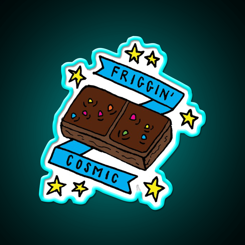 Friggin Cosmic Brownie Snack Food Led Neon Sign Rgb Color - Shineneon