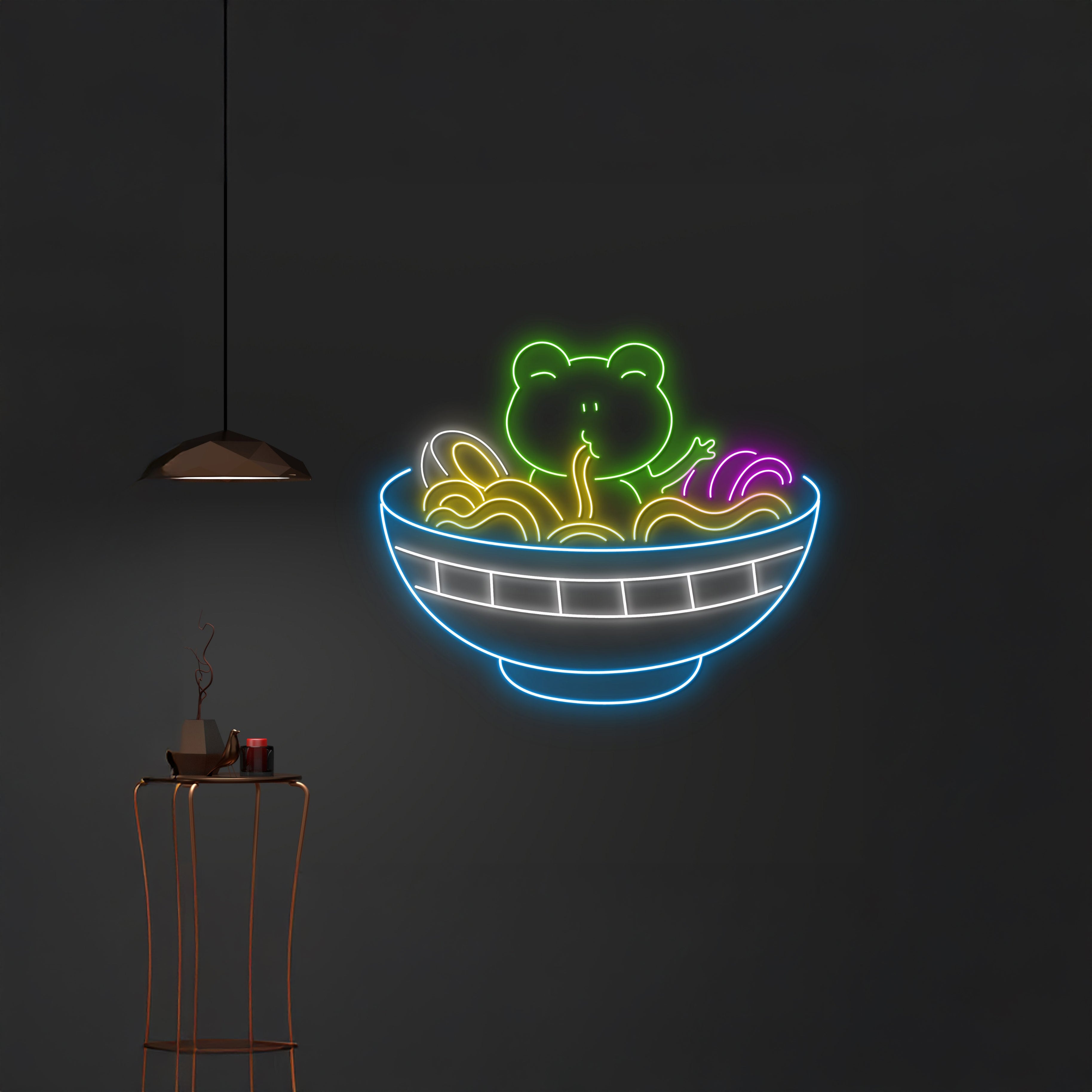 Frog Eating Ramen Led Neon Sign | Shineneon
