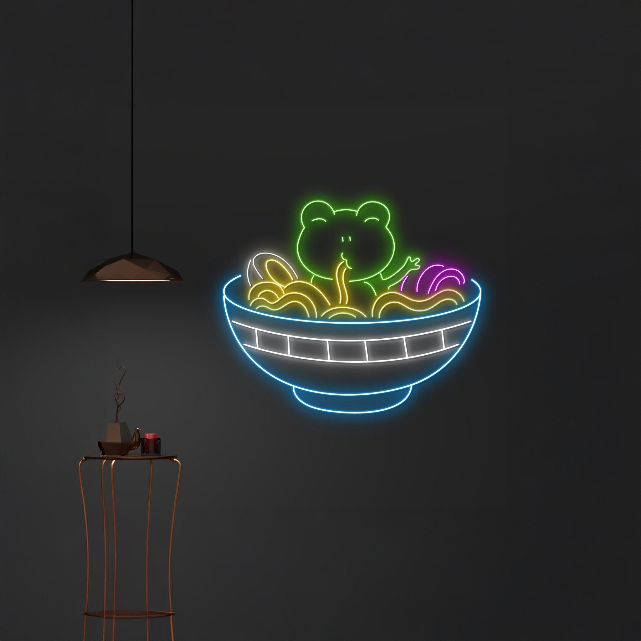 Frog Eating Ramen Led Neon Sign - Shineneon