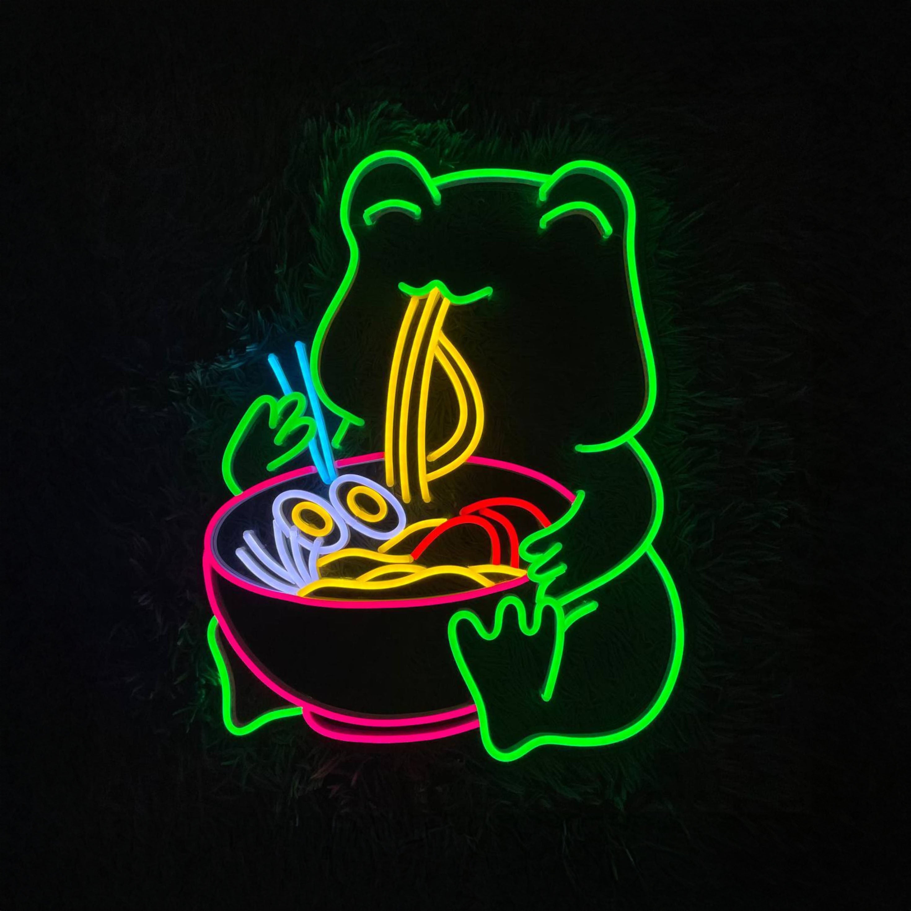 Frog Eating Ramen Neon Sign | Shineneon