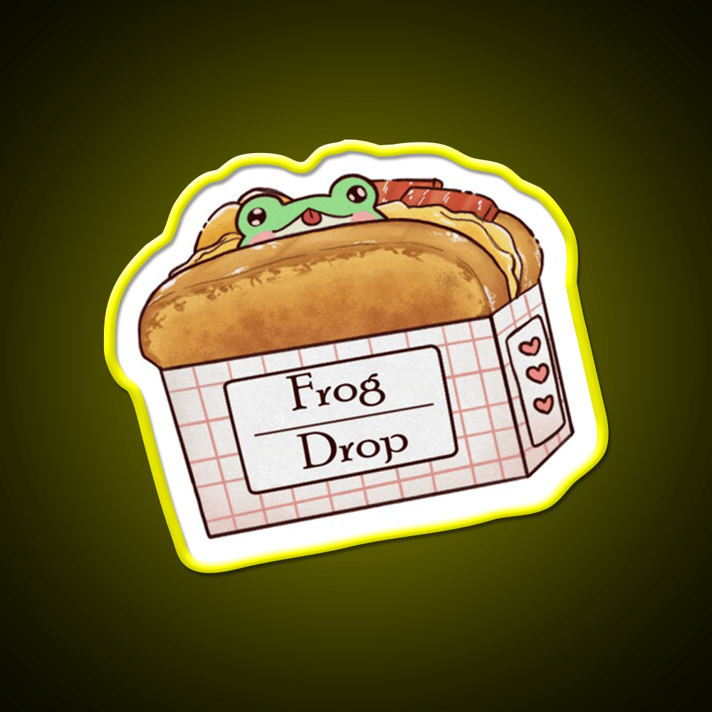 Frog Sandwhich Snack Food Led Neon Sign Rgb Color - Shineneon