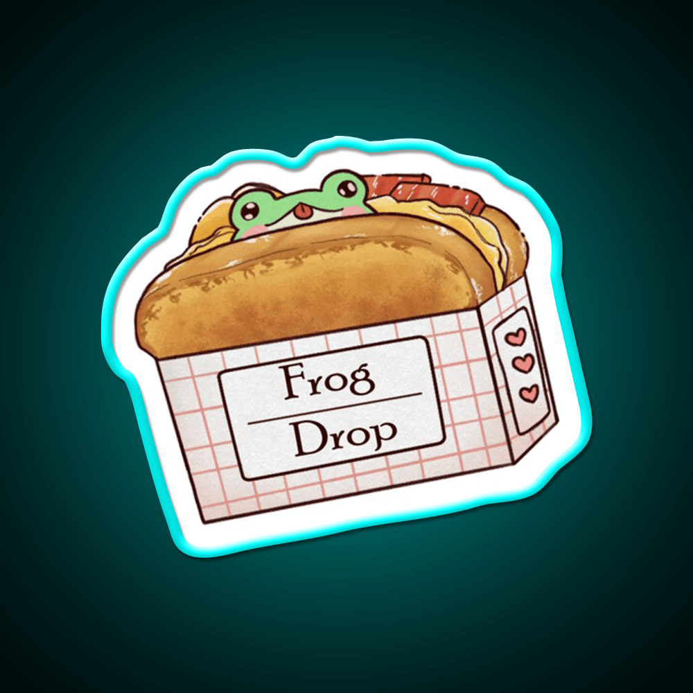 Frog Sandwhich Snack Food Led Neon Sign Rgb Color - Shineneon