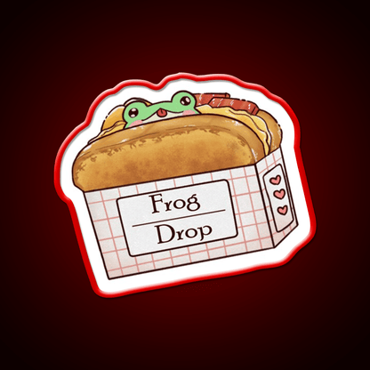 Frog Sandwhich Snack Food Led Neon Sign Rgb Color - Shineneon