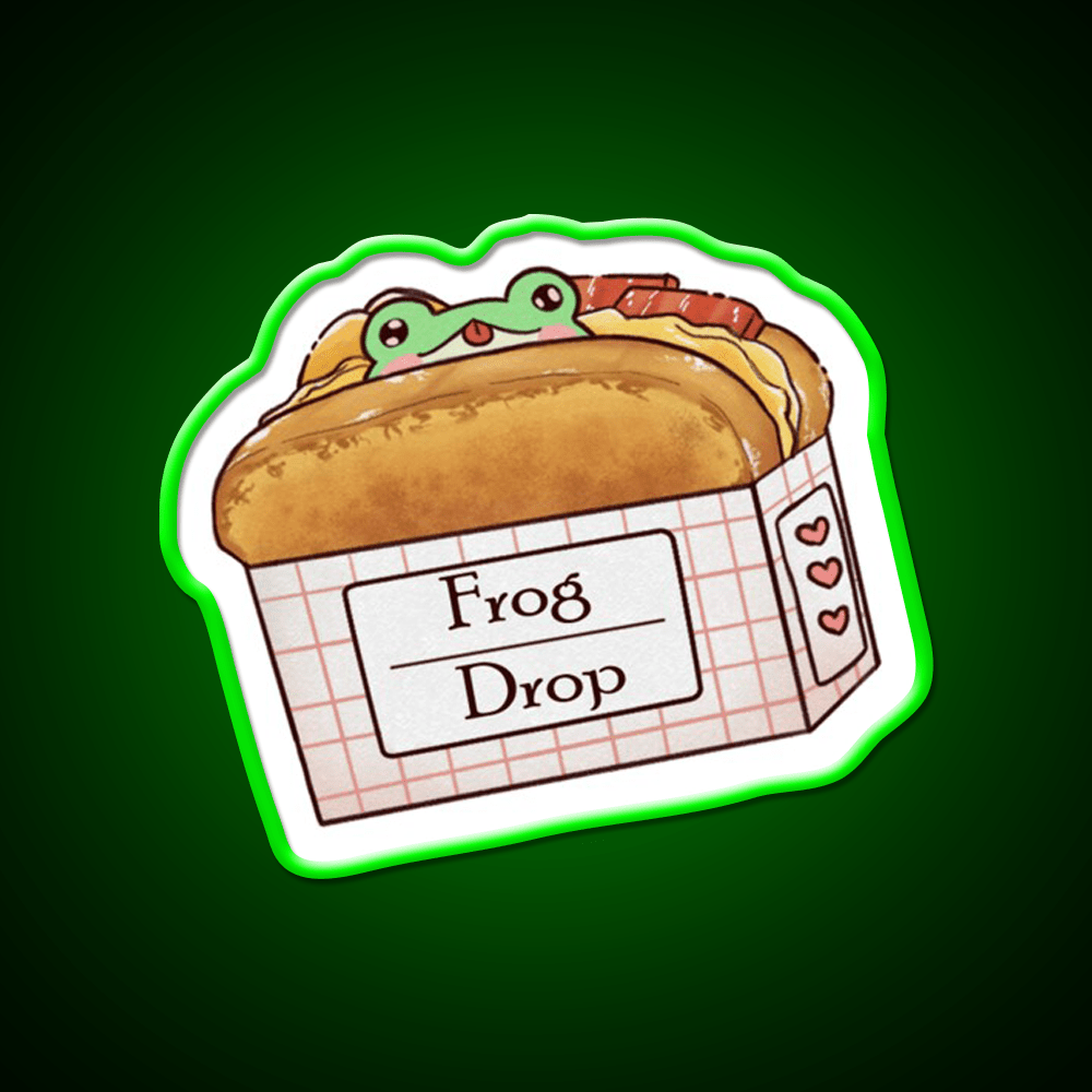 Frog Sandwhich Snack Food Led Neon Sign Rgb Color - Shineneon