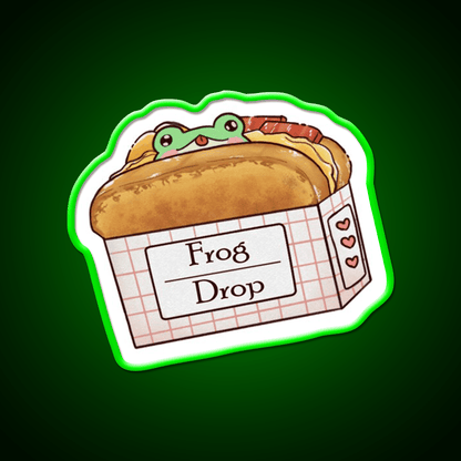 Frog Sandwhich Snack Food Led Neon Sign Rgb Color - Shineneon