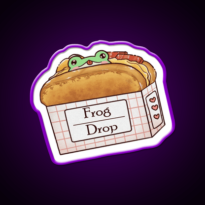 Frog Sandwhich Snack Food Led Neon Sign Rgb Color - Shineneon