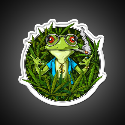 Frog Weed Hemp Inspired Green Leaf Led Neon Sign Rgb Color - LED neon sign view 11