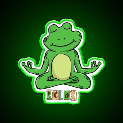 Frog Yoga Led Neon Sign For Wellness Space Rgb Color