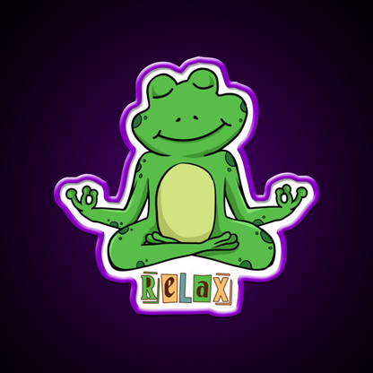 Frog Yoga Led Neon Sign For Wellness Space Rgb Color