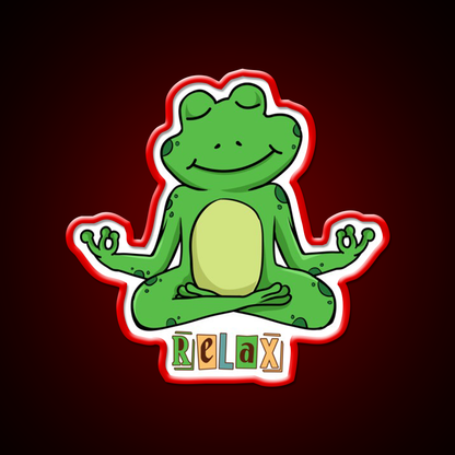 Frog Yoga Led Neon Sign For Wellness Space Rgb Color