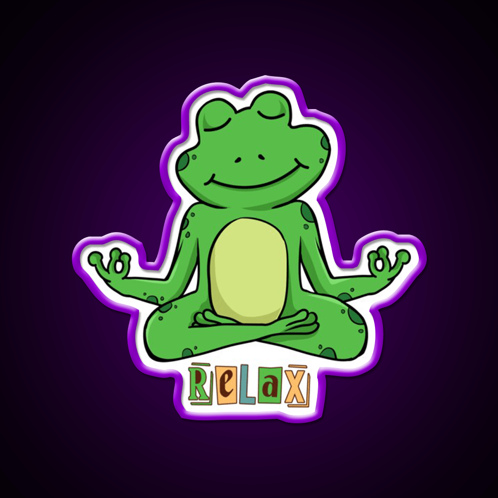 Frog Yoga Led Neon Sign For Wellness Space Rgb Color - Shineneon