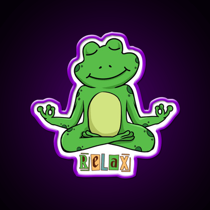 Frog Yoga Led Neon Sign For Wellness Space Rgb Color - Shineneon