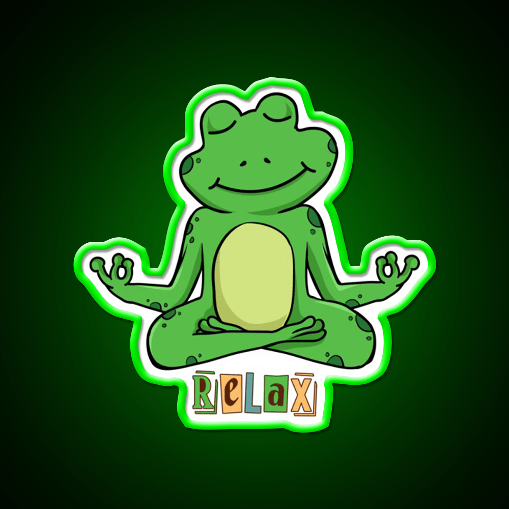 Frog Yoga Led Neon Sign For Wellness Space Rgb Color - Shineneon