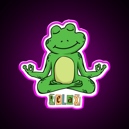 Frog Yoga Led Neon Sign For Wellness Space Rgb Color - Shineneon