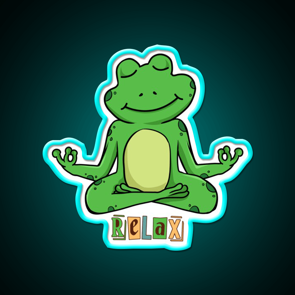 Frog Yoga Led Neon Sign For Wellness Space Rgb Color - Shineneon