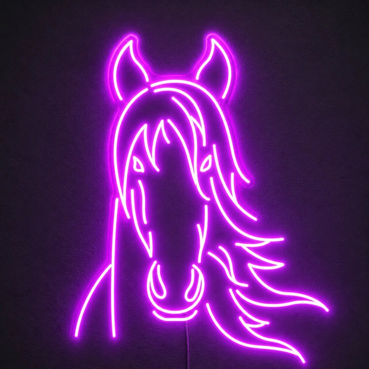 Front View Flowing Mane Horse Vintage LED Neon Sign - Shineneon