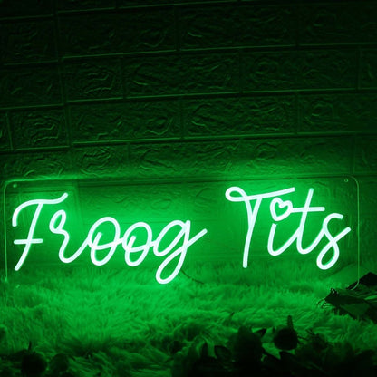 Froog Tits Green Led Neon Sign - Shineneon