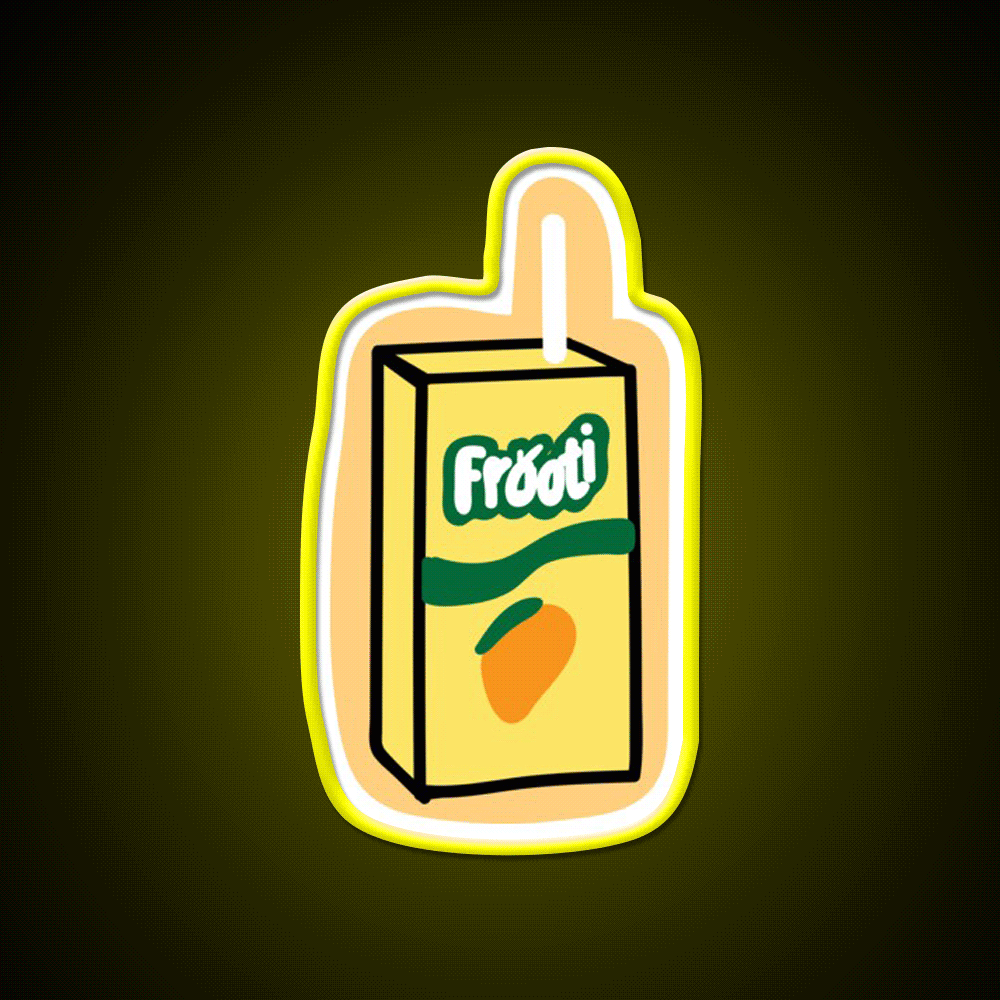 Frooti Juice Snack Food Led Neon Sign Rgb Color - Custom LED neon sign front view