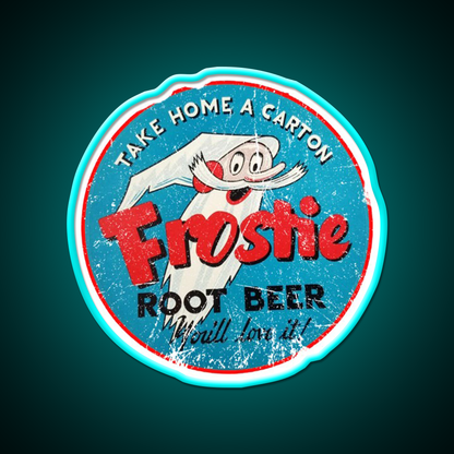 Frostie Root Beer Bar Decor Led Neon Sign Rgb Color - Size and dimension reference
