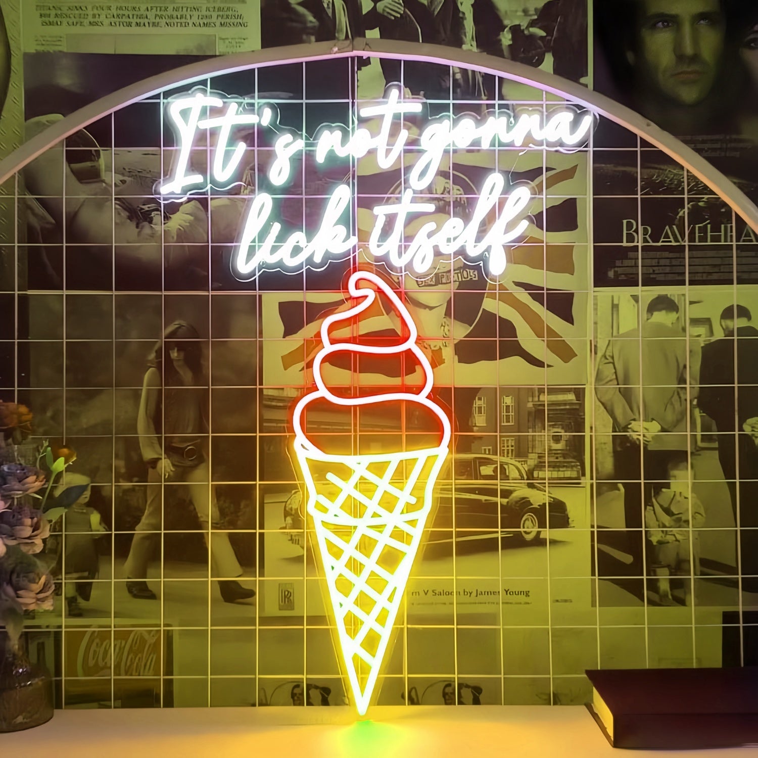 Frozen Delight Oasis Ice Cream Solves Everything Neon Sign | Shineneon