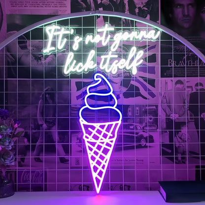 Frozen Delight Oasis Ice Cream Solves Everything Neon Sign | Shineneon
