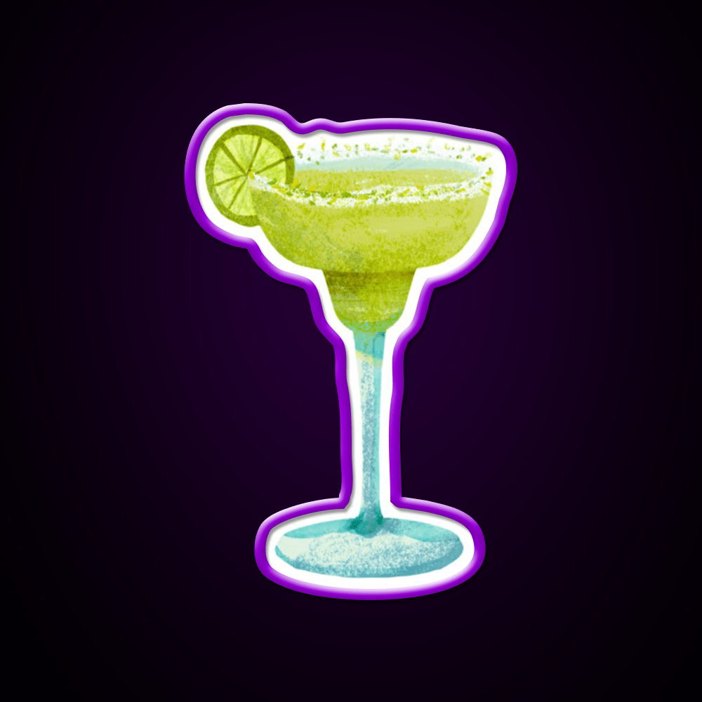 Frozen Margarita Cocktail Glass Cocktail Bar Decor Led Neon Sign Rgb Color - Shineneon