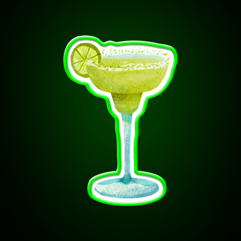 Frozen Margarita Cocktail Glass Cocktail Bar Decor Led Neon Sign Rgb Color - Shineneon